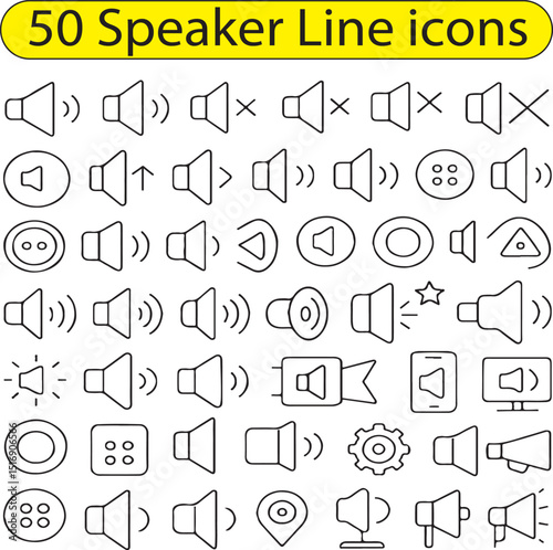 Speaker Line icons
