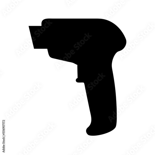 Scan barcodes with this black barcode scanner vector image for inventory and retail use today