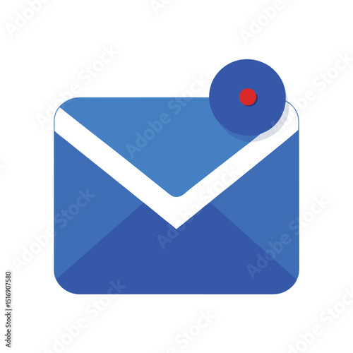Blue Email Envelope with Notification Dot