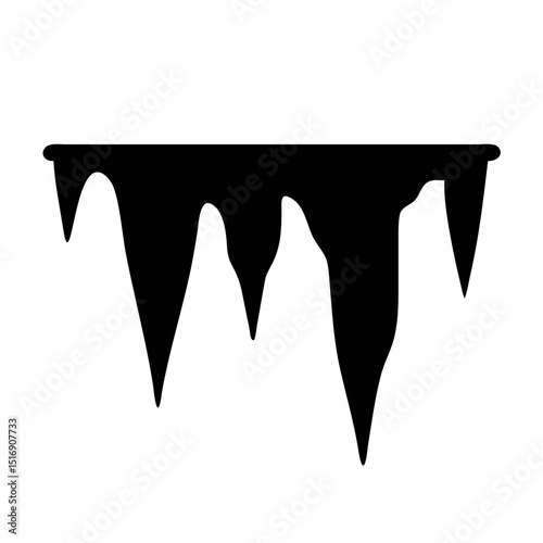 Download realistic icicles vector illustration for winter season design and decoration needs