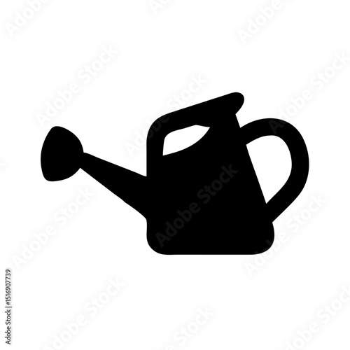 Watering can garden tool gardening equipment plant care irrigation horticulture water container black icon