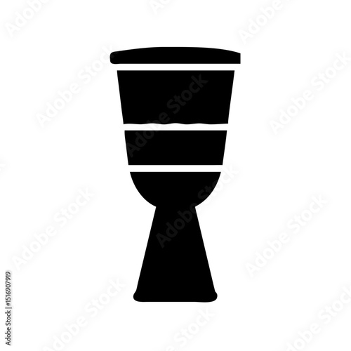 Illustration of djembe african percussion instrument drum musical rhythm sound music culture art