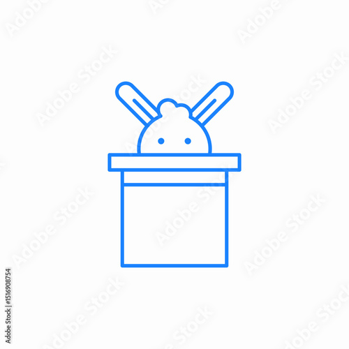 magic hat bunny icon sign vector