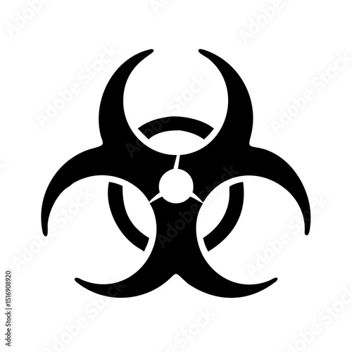 Biohazard symbol vector icon illustration for science biology and medical concepts design