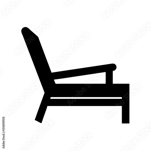 Illustration of a beach chair lounge chair deck chair relaxing chair outdoor chair summer chair seat