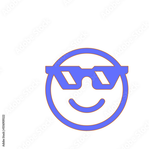 Cool Smiley Face Icon: A Stylish and Happy Emoji Design
