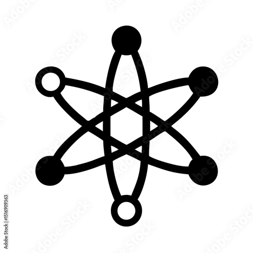 Explore network connection abstract atom structure science technology complex system design vector