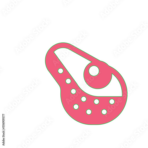 A stylized illustration of a halved avocado, showcasing its pit and textured flesh, representing healthy fats and vibrant nutrition.