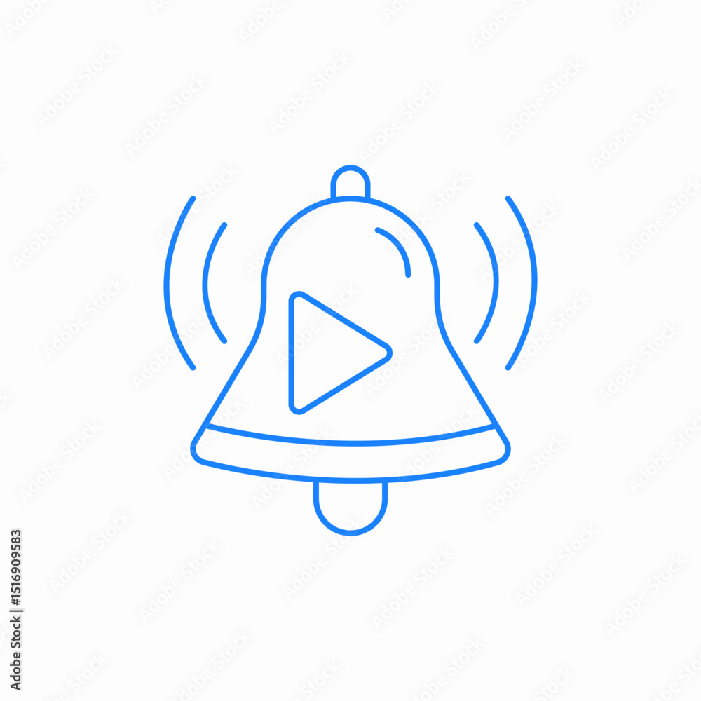 Obraz premium notification play alert icon sign vector