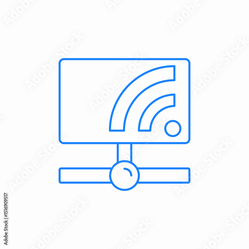 network monitoring signal icon sign vector