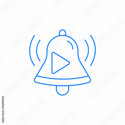 notification play alert icon sign vector