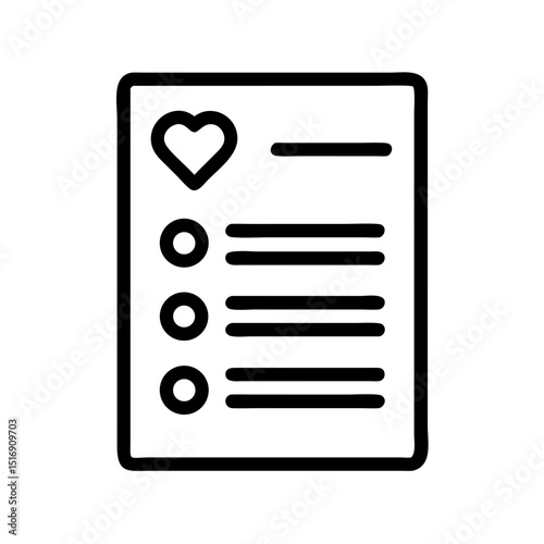 Explore favorite checklist with heart icon for task management and personal organization list
