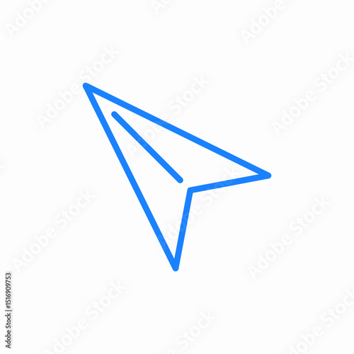 paper airplane send icon sign vector