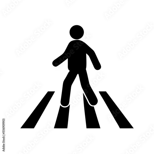 Pedestrian crossing crosswalk street zebra traffic safety walk people road symbol silhouette person walking