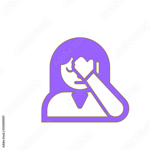 An Illustration Depicting a Woman Covering Her Face in Embarrassment or Regret, a Common Internet Meme.