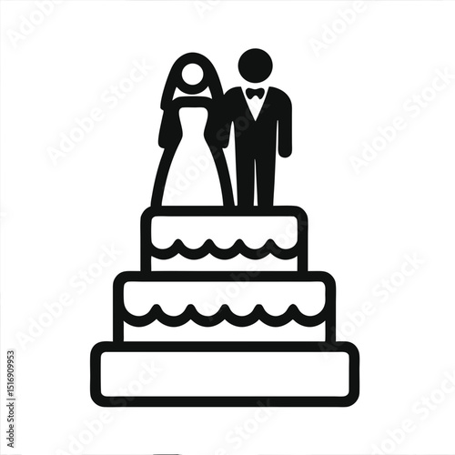 Wedding cake vector illustration