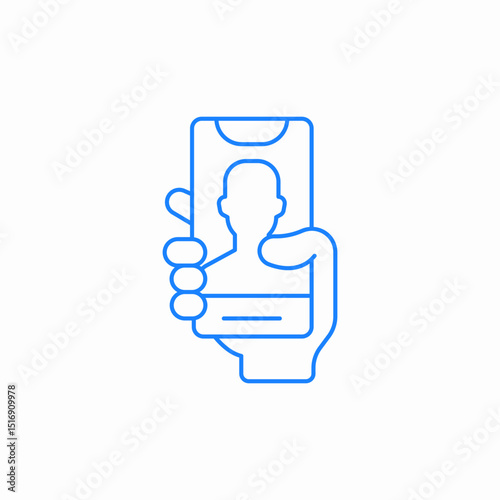 phone in hand icon sign vector