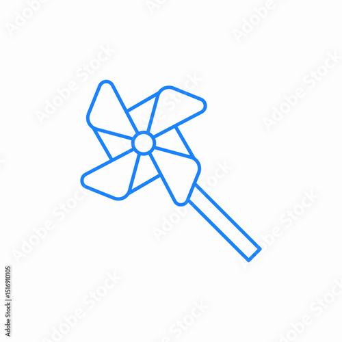pinwheel toy wind icon sign vector