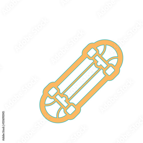 A Classic Skateboard: Icon of Extreme Sports and Urban Culture