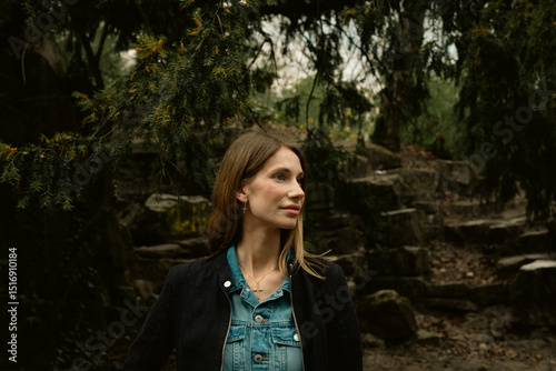 young woman in the park