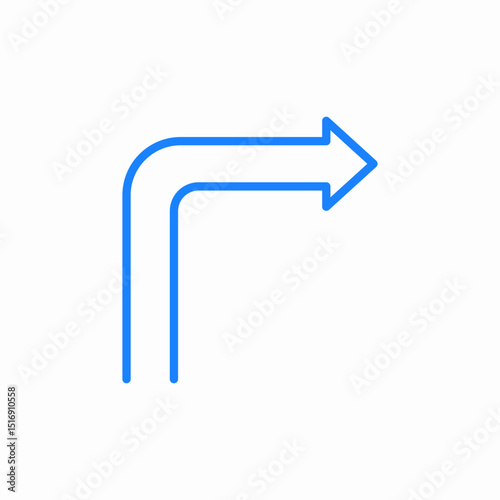 right turn arrow road sign icon sign vector