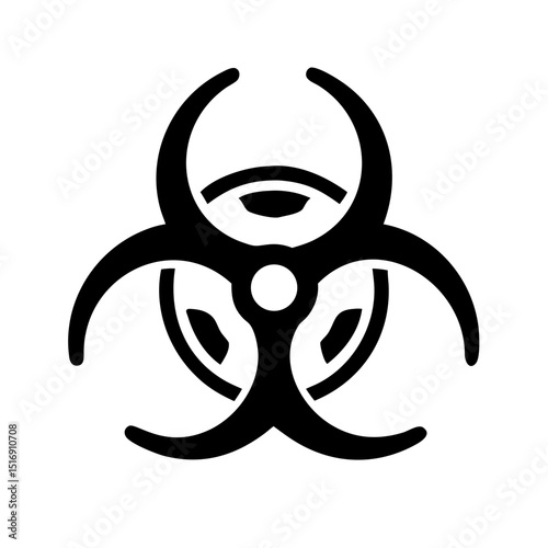 Biohazard symbol vector graphic: infectious waste, medical hazard, and warning sign design element