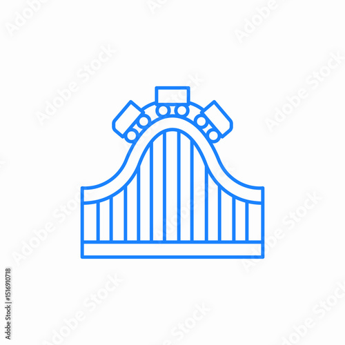 roller coaster track icon sign vector