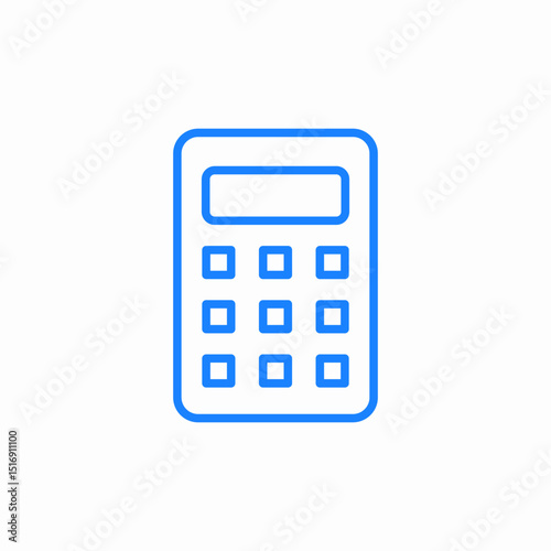 simple calculator icon icon sign vector