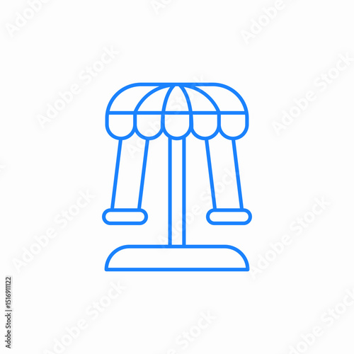 simple carousel ride icon sign vector