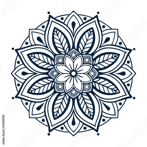 mandala, mandala design, mandala design idea, mandala design vector, mandala sample Isolated flower mandala in vector. Round line pattern. Vintage monochrome element for coloring pages and design
