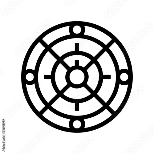 Geometric circle design abstract target illustration round shape concentric circles symbol icon graphic element