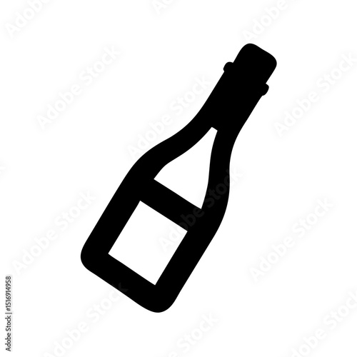 Wine bottle alcohol drink beverage bar party celebration glass liquid winery cheers vector icon