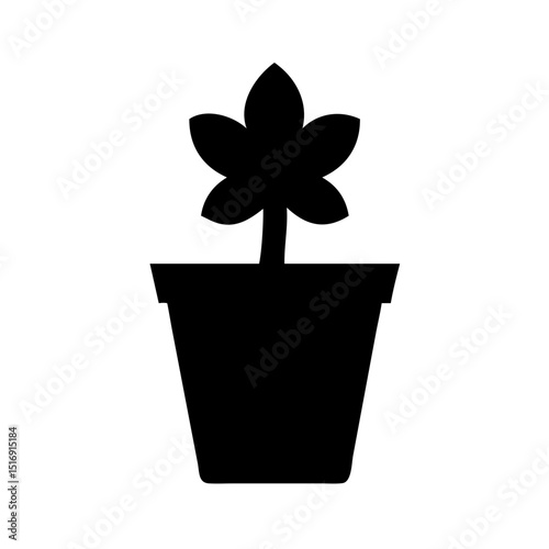 Plant pot flower garden gardening nature flora botanical growth blossom bloom floral design vector