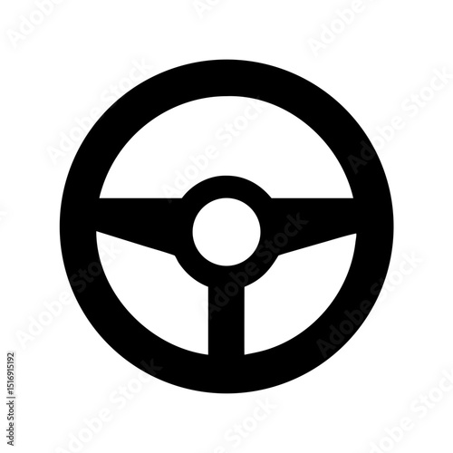 Steering wheel vector illustration for car control and driving experience design element icon