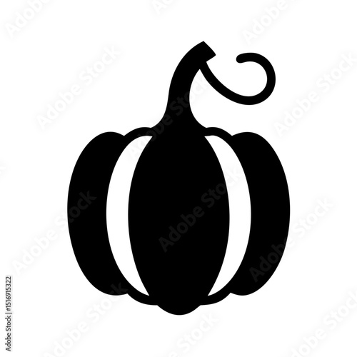 Pumpkin autumn halloween thanksgiving fall harvest vegetable gourd squash seasonal october clipart vector illustration icon