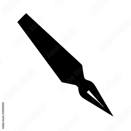 Illustration of black tweezers vector graphic medical tool equipment beauty salon design icon art clip art