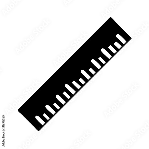 Explore the precise world of measurement with this ruler scale measuring tool vector design element.