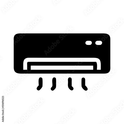 Air conditioner ac unit cooling system climate control appliance home comfort vector icon design