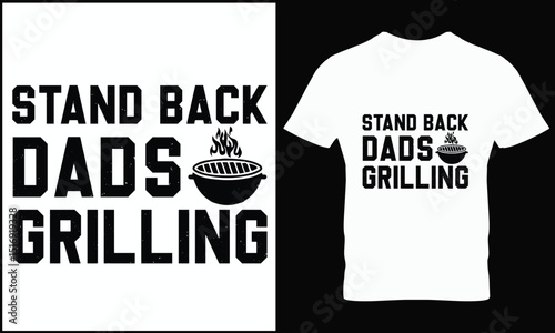 BBQ T-shirt design vector.
