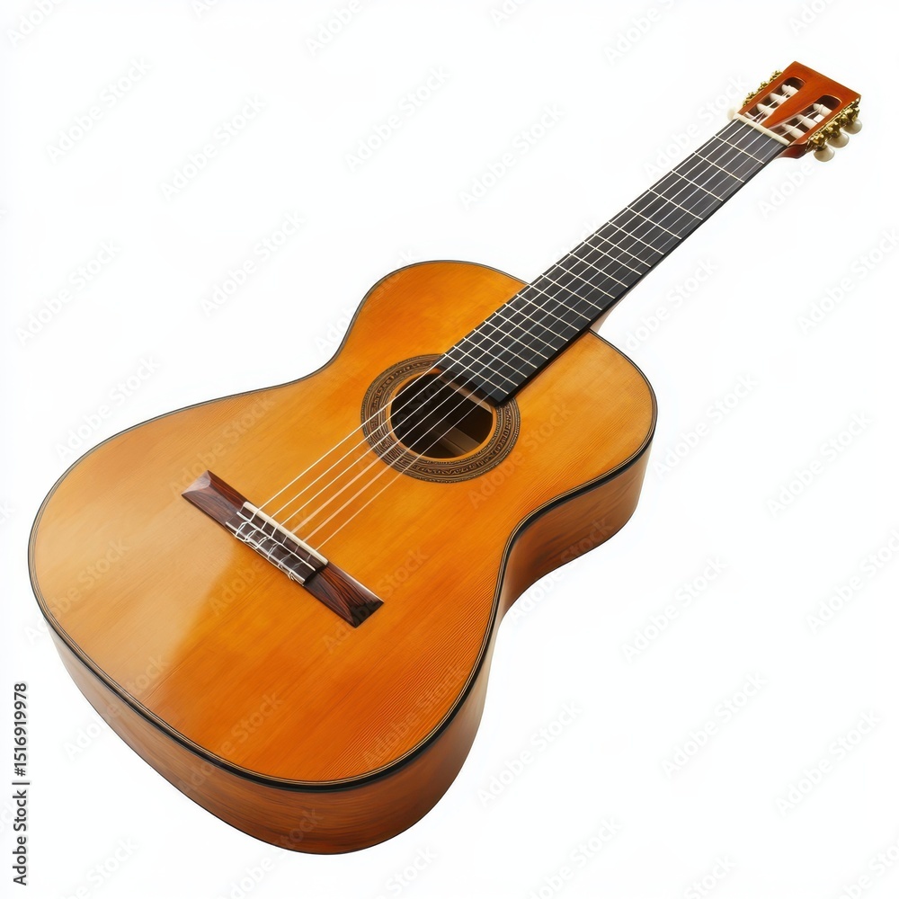 Fototapeta premium Classical guitar isolated on white background