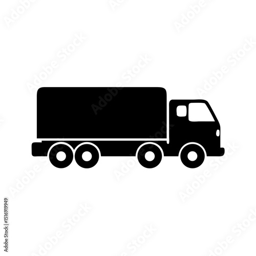 Illustration of delivery truck vehicle for shipping logistics and transportation services needs