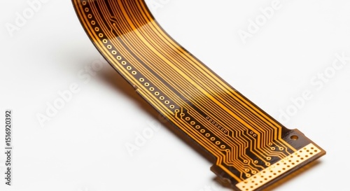 Flexible circuit board with copper traces for electronics and technology applications