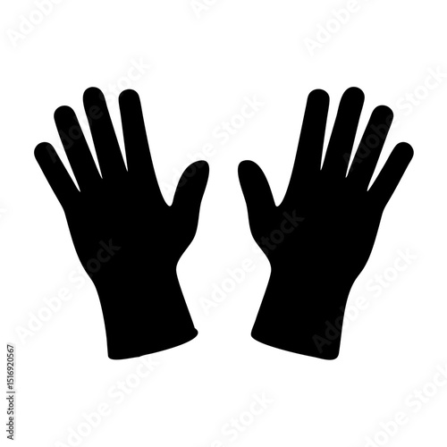 Black gloves pair vector illustration protective gloves safety gloves hand protection equipment workwear