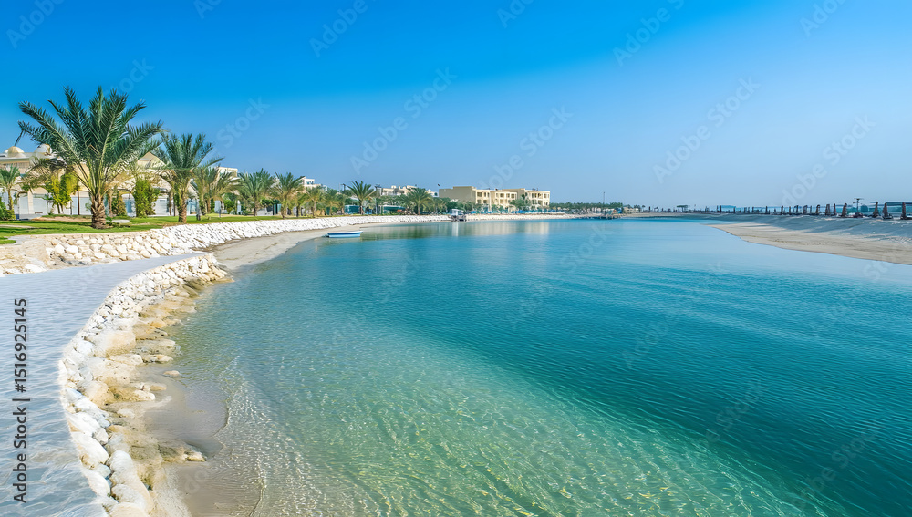 Fototapeta premium Meydan Holiday Village with Beautiful Beaches and Coastal Landscape