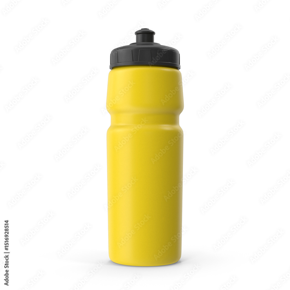 Sport Bottle Yellow Isolated on Transparent Background