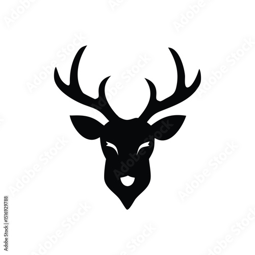 Elegant Deer Silhouette Design Illustration.
