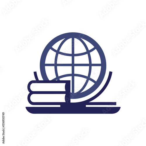 Books and Globe Icon for Global Education