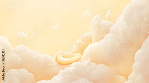 Fluffy clouds soft light