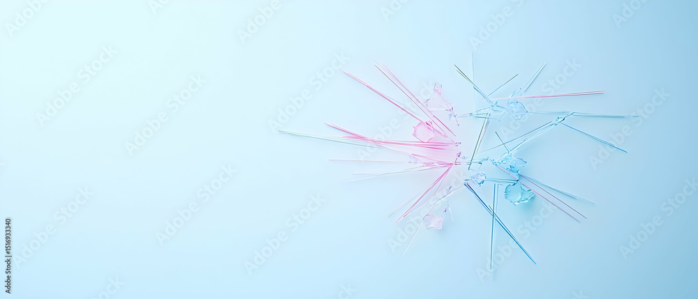 Obraz premium Abstract Colorful Explosion Design On Light Blue Background