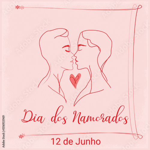 Dia dos Namorados - Brazilian Valentine's Day Poster 